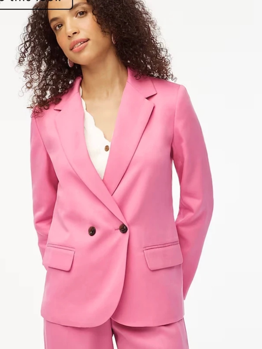 J Crew **  Drapey twill double-breasted Blazer Size 16 NEW $218 Pink Mauve